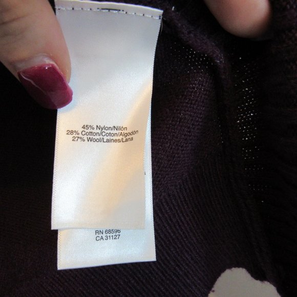 Donna Karan Purple Ribbed Sleeveless Open Front Wool Blend Cardigan Swea… - Picture 7 of 15